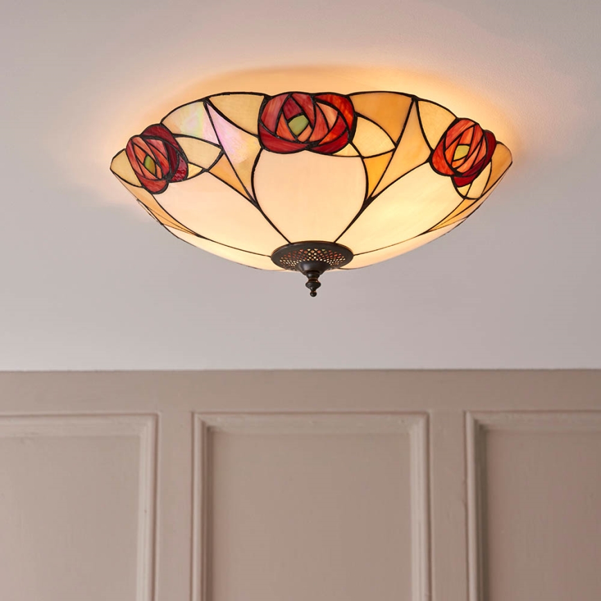 Endon 64182 - Plafoniera INGRAM 2xE27/60W/230V diametro 45 cm
