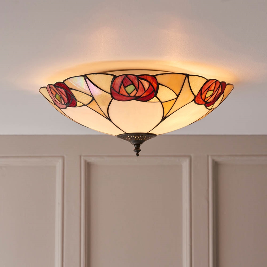 Endon 64182 - Plafoniera INGRAM 2xE27/60W/230V diametro 45 cm