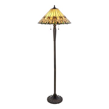 Endon 64192 - Lampadaire Tiffany JAMELIA 2xE27/60W/230V Ø 50 cm