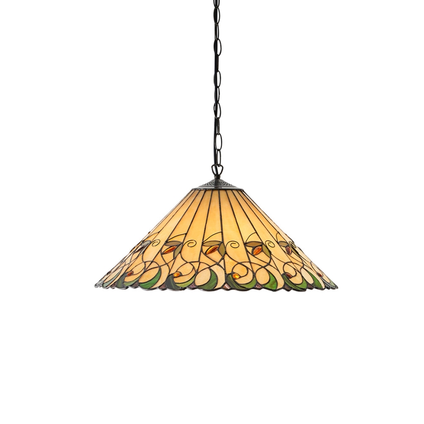 Endon 64194 - Lampadario a catena Tiffany JAMELIA 3xE27/60W/230V Ø 50 cm