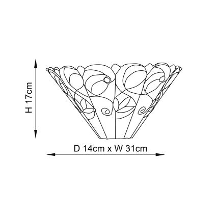Endon 64198 - Applique da parete Tiffany JAMELIA 1xE14/40W/230V