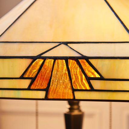 Endon 64286 - Lampada da tavolo Tiffany NEVADA 2xE27/60W/230V Ø 40 cm