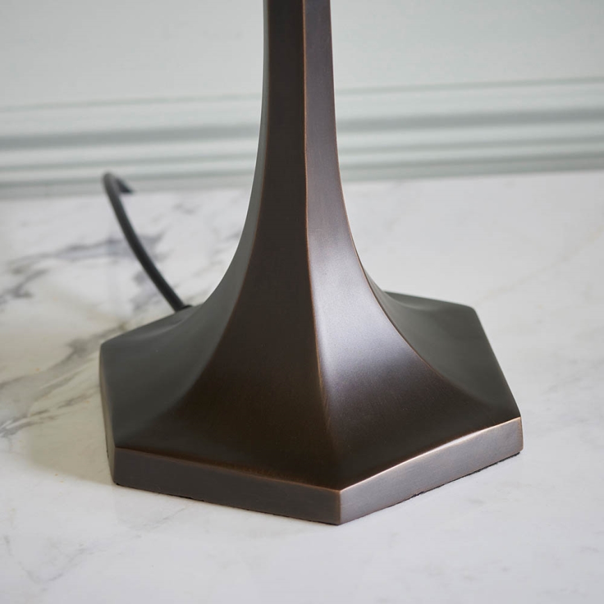 Endon 64286 - Lampada da tavolo Tiffany NEVADA 2xE27/60W/230V Ø 40 cm