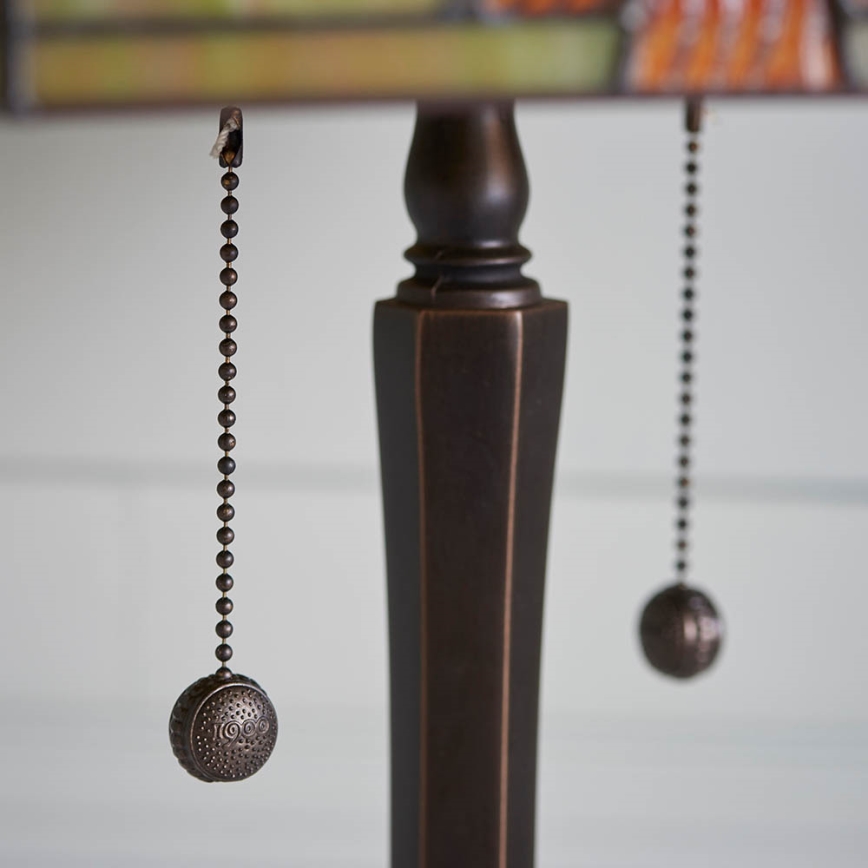 Endon 64286 - Tischlampe Tiffany NEVADA 2xE27/60W/230V Ø 40 cm