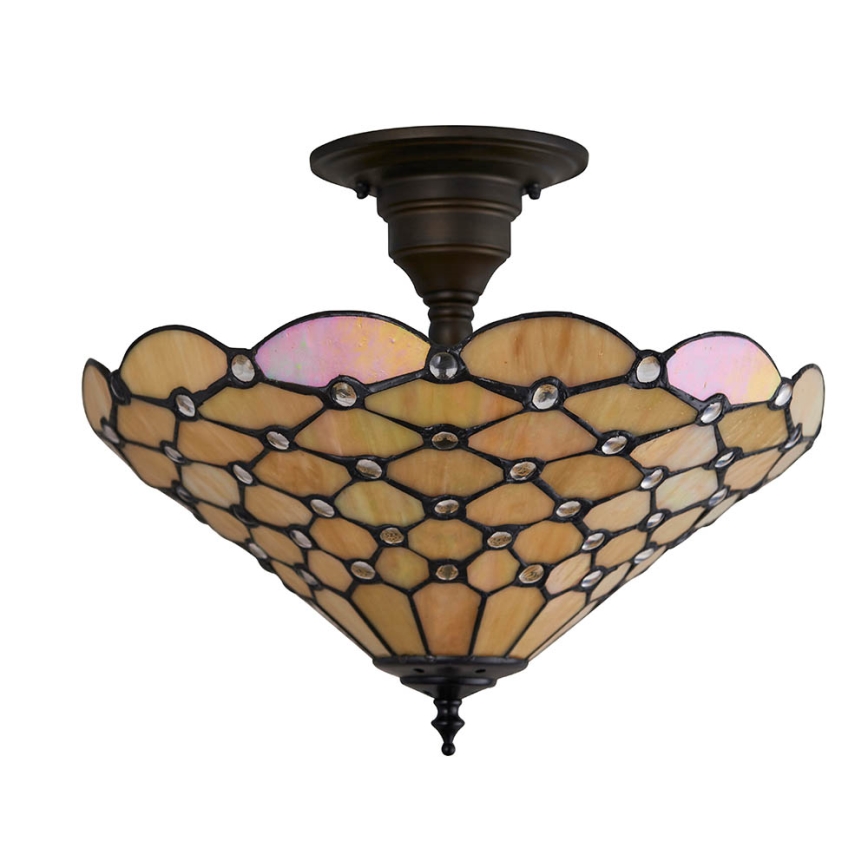 Endon 64300 - Lustre plafonnier Tiffany PEARL 3xE27/60W/230V Ø 37 cm