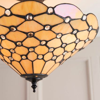 Endon 64300 - Lustre plafonnier Tiffany PEARL 3xE27/60W/230V Ø 37 cm