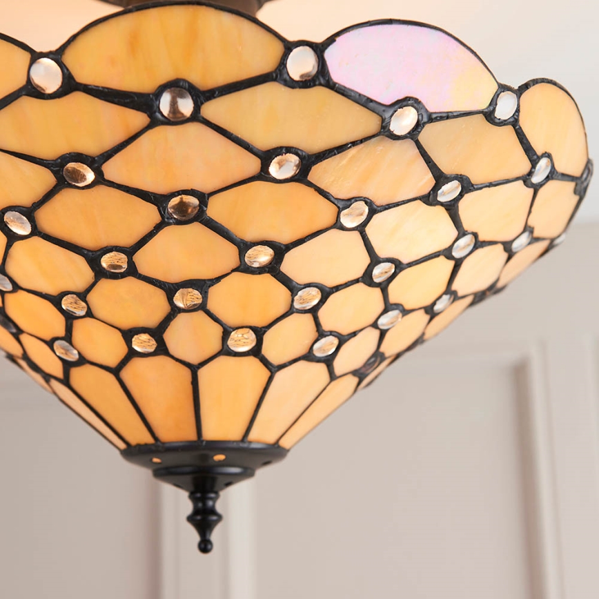 Endon 64300 - Lustre plafonnier Tiffany PEARL 3xE27/60W/230V Ø 37 cm