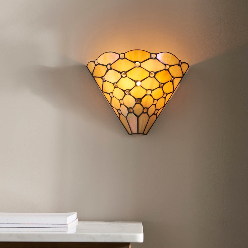 Endon 64302 - Tiffany PEARL Wandleuchte 1xE14/40W/230V
