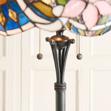 Endon 64323 - Lampada da terra Tiffany SULLIVAN 2xE27/60W/230V diam. 56 cm