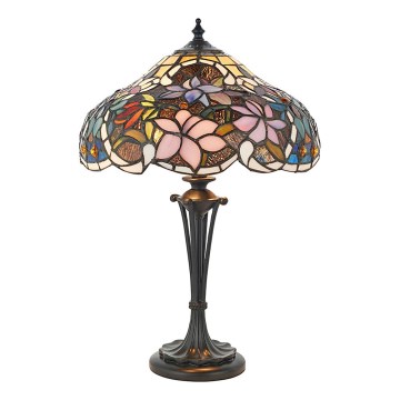 Endon 64327 - Lampe de table Tiffany SULLIVAN 2xE14/40W/230V Ø 30 cm