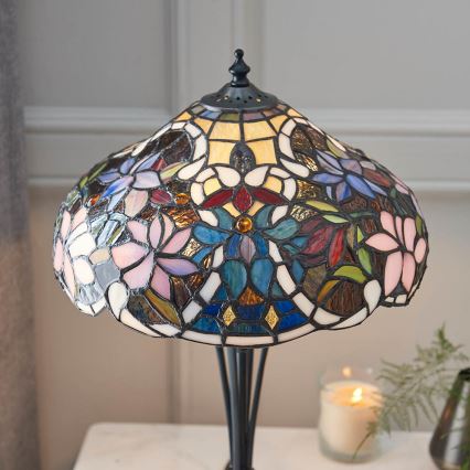 Endon 64327 - Lampe de table Tiffany SULLIVAN 2xE14/40W/230V Ø 30 cm