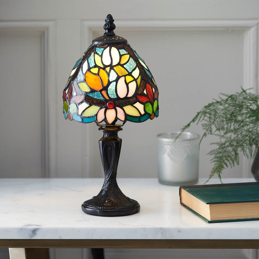 Endon 64331 - Lampada da tavolo Tiffany SYLVETTE 1xE14/40W/230V diam. 15 cm