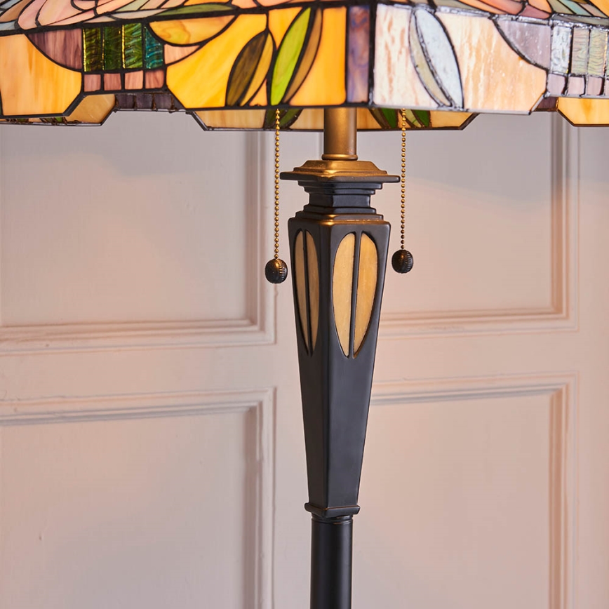Endon 64383 - Lampada da terra Tiffany WILLIOW 2xE27/60W/230V Ø 42,5 cm