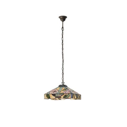 Endon 64385 - Lustre suspendu sur chaîne Tiffany WILLOW 1xE27/60W/230V Ø 35 cm