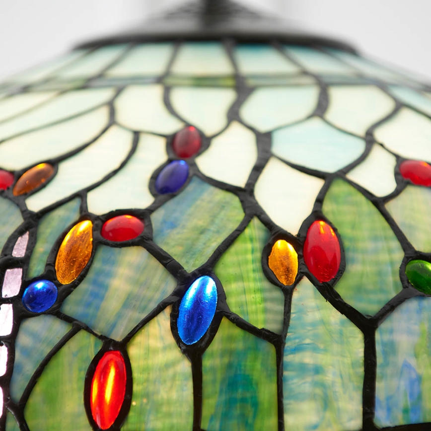 Endon 66148 - Pendelleuchte mit Kette Tiffany DRAGONFLY, 3× E27/60 W/230 V, Ø 50 cm