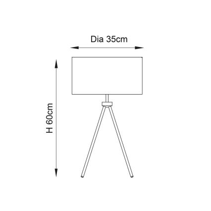 Endon 66986 - Lampada da tavolo TRI 1xE27/40W/230V ottone/beige