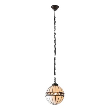 Endon 67044 - Lustre à chaîne Tiffany FARGO 1xE14/40W/230V Ø 25,5 cm