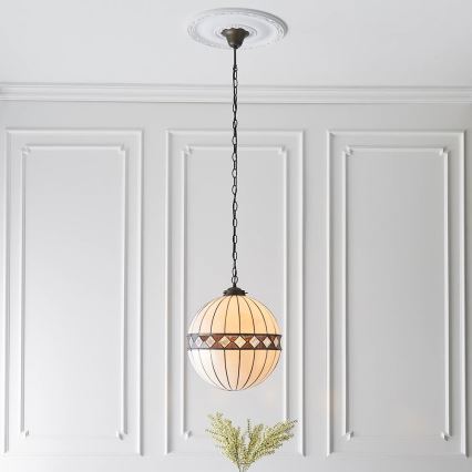 Endon 67045 - Kronleuchter an Kette Tiffany FARGO 1xE27/60W/230V Ø 40 cm