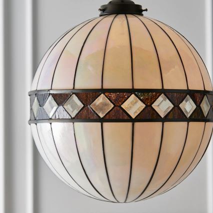 Endon 67045 - Suspension sur chaîne Tiffany FARGO 1xE27/60W/230V Ø 40 cm