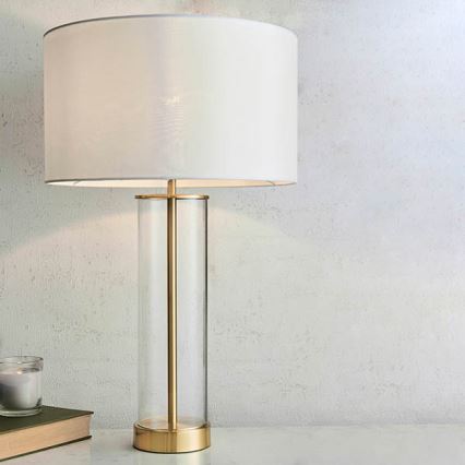 Endon 68802 - Dimmbare Tischlampe mit Touch-Bedienung LESSINA 1xE27/10W/230V gold/weiß