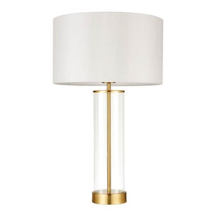Endon 68802 - Lampada da tavolo dimmerabile con comando touch LESSINA 1xE27/10W/230V Oro/Bianco