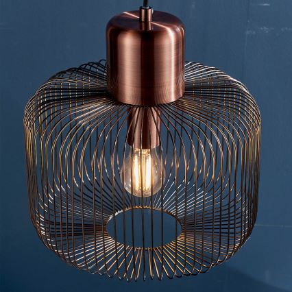 Endon 68986 - Hängeleuchte NICOLA 1xE27/40W/230V kupferfarben