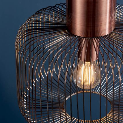 Endon 68986 - Hängeleuchte NICOLA 1xE27/40W/230V kupferfarben