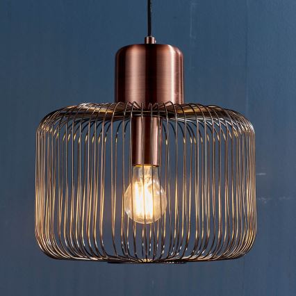 Endon 68986 - Suspension sur câble NICOLA 1xE27/40W/230V cuivrée