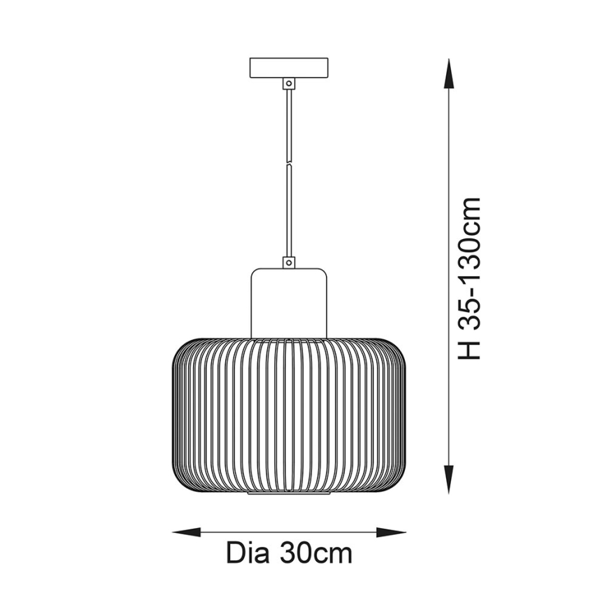 Endon 68986 - Suspension sur câble NICOLA 1xE27/40W/230V cuivrée