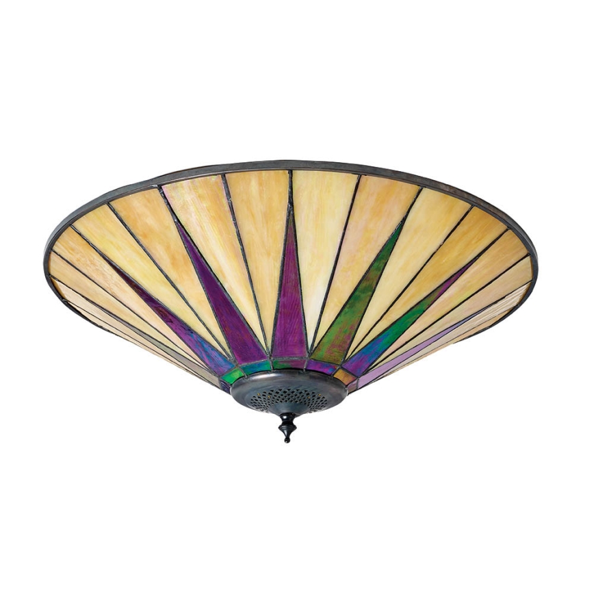 Endon 70240 - Plafoniera in stile Tiffany DARK STAR 2xE27/40W/230V Ø 49 cm