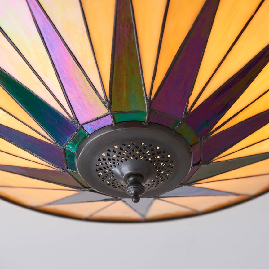 Endon 70240 - Plafonnier Tiffany DARK STAR 2xE27/40W/230V Ø 49 cm