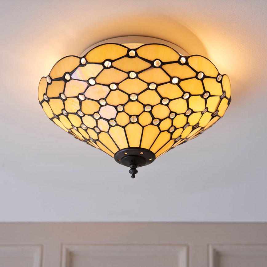 Endon 70242 - Plafoniera PEARL 2xE27/60W/230V diametro 37 cm