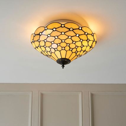 Endon 70242 - Plafoniera PEARL 2xE27/60W/230V diametro 37 cm