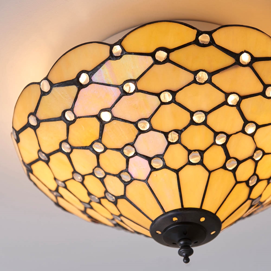 Endon 70242 - Plafoniera PEARL 2xE27/60W/230V diametro 37 cm