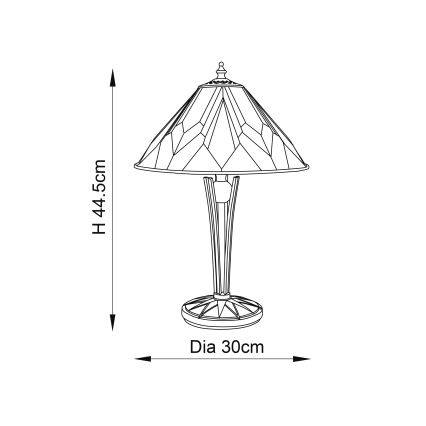 Endon 70365 - Tiffany-Tischleuchte ASTORIA 1x E14/40W/230V, Ø 30 cm