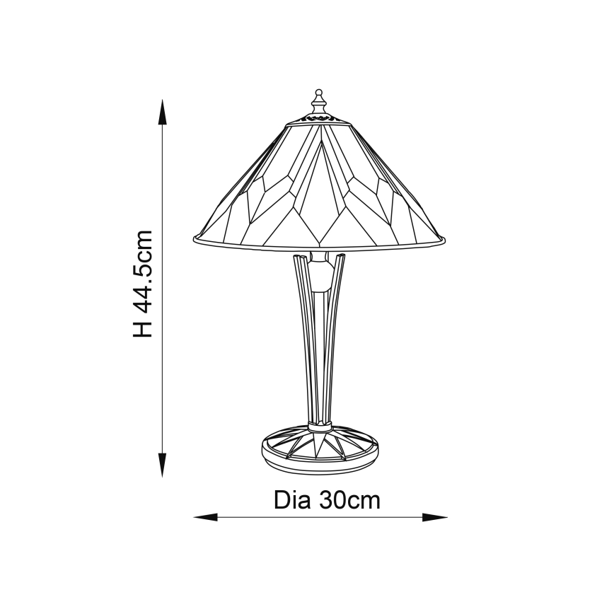 Endon 70365 - Tiffany-Tischleuchte ASTORIA 1x E14/40W/230V, Ø 30 cm