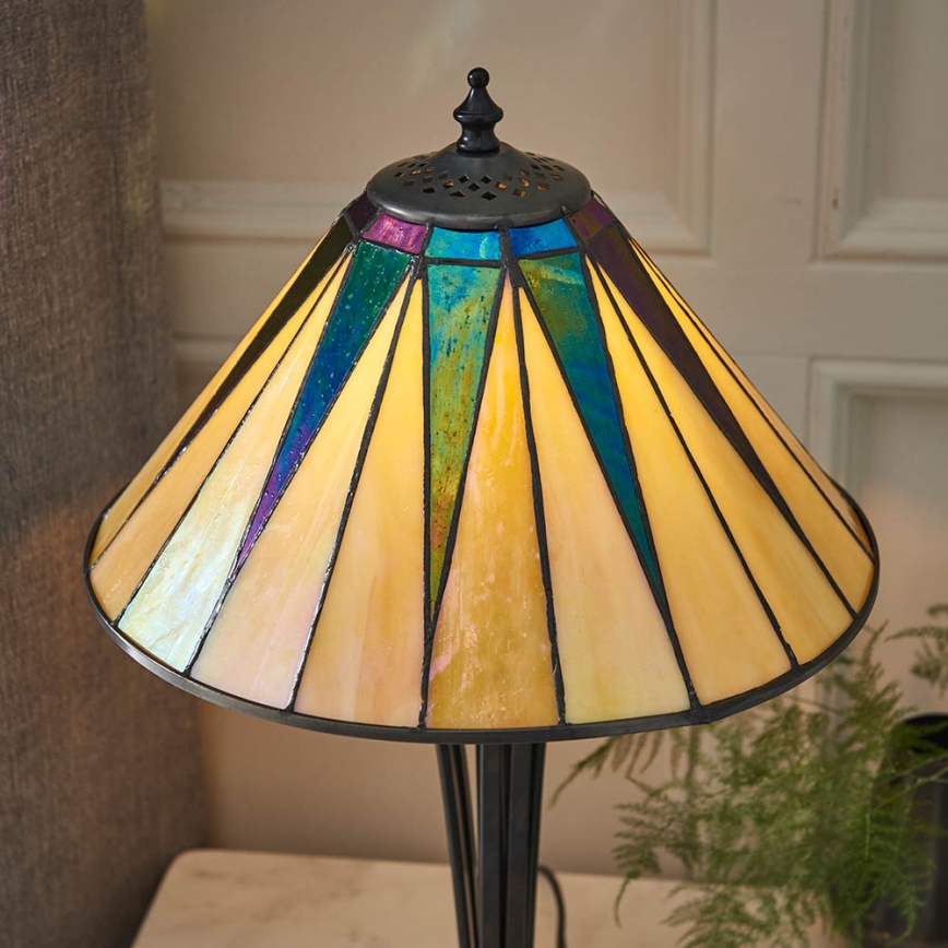 Endon 70367 - Lampada da tavolo Tiffany DARK STAR 1xE14/40W/230V Ø 30 cm