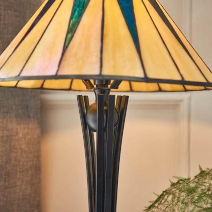 Endon 70367 - Lampada da tavolo Tiffany DARK STAR 1xE14/40W/230V Ø 30 cm