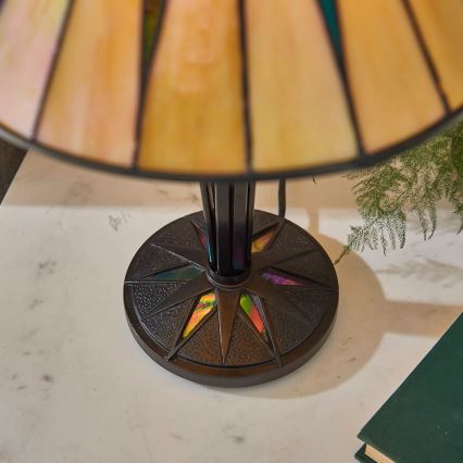 Endon 70367 - Lampada da tavolo Tiffany DARK STAR 1xE14/40W/230V Ø 30 cm