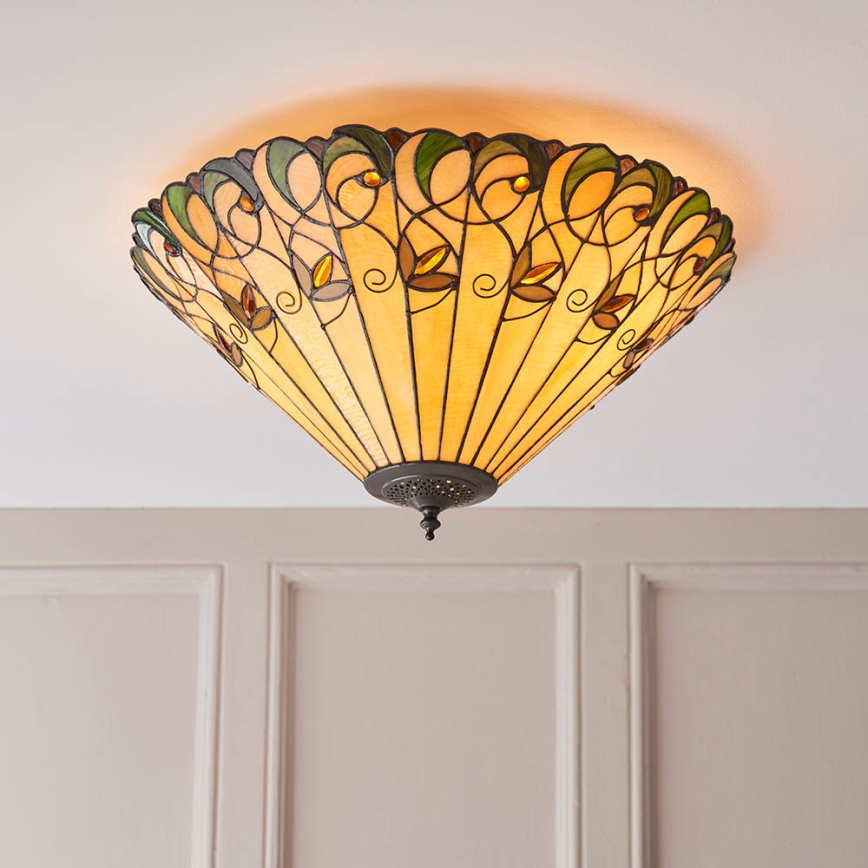 Endon 70706 - Plafoniera JAMELIA 2xE27/60W/230V diametro 50 cm