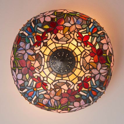 Endon 70709 - Tiffany-Deckenleuchte SULLIVAN 2xE27/60W/230V Ø 40 cm