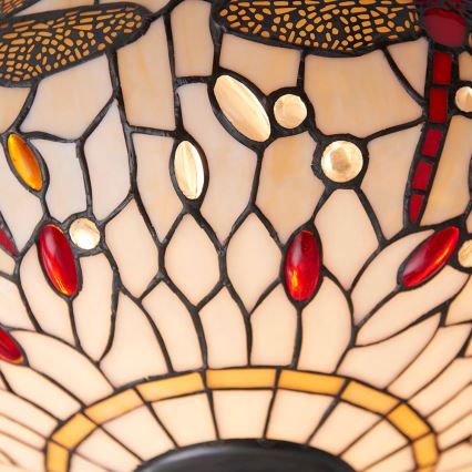 Endon 70723 - Plafoniera in stile Tiffany DRAGONFLY 2xE27/60W/230V Ø 41 cm
