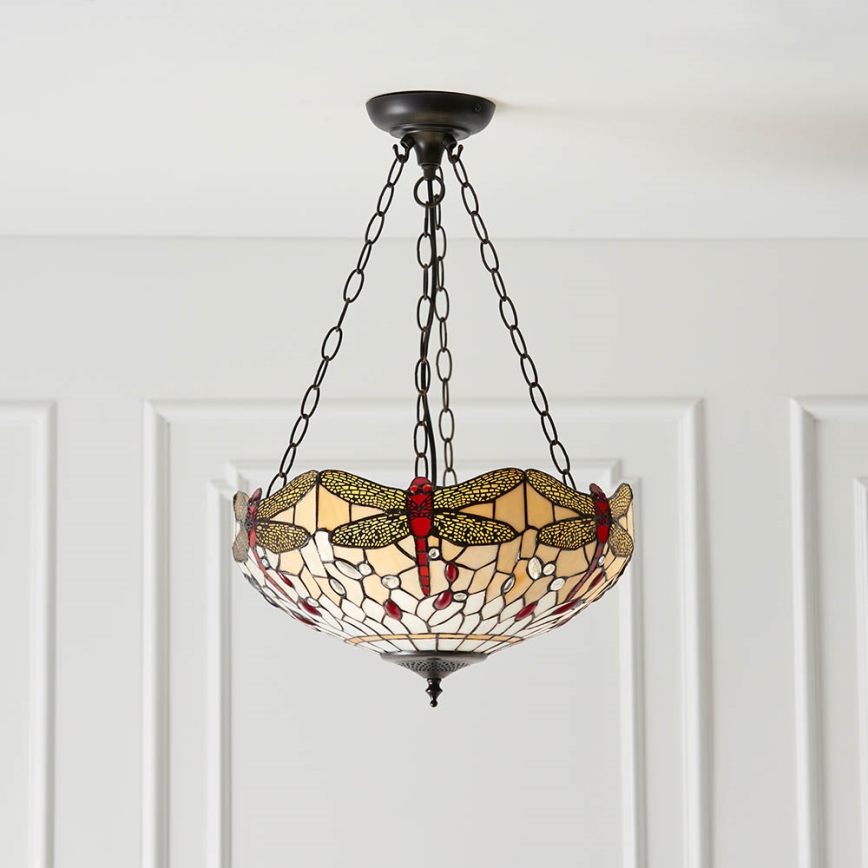 Endon 70759 - Suspension sur chaîne DRAGONFLY 3xE27/60W/230V Ø 41 cm