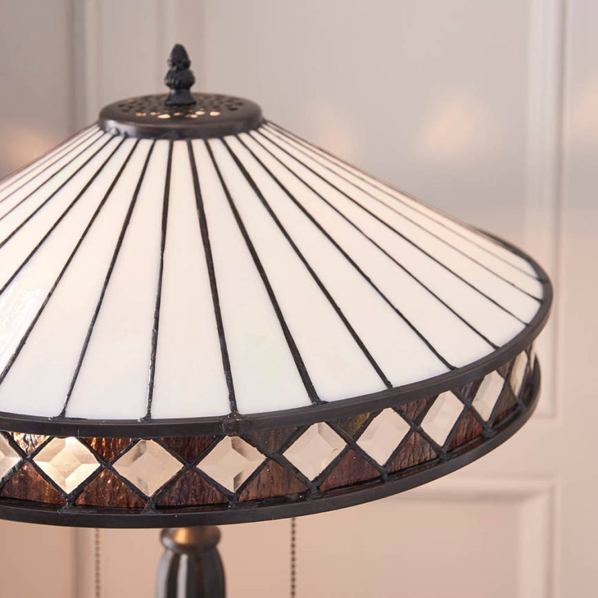 Endon 70935 - Tiffany-Tischlampe FARGO 2xE27/60W/230V Ø 41,5 cm