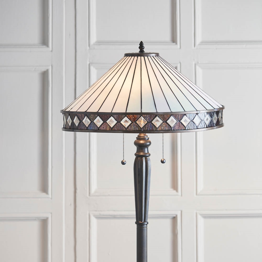 Endon 70936 - Lampada da terra FARGO 2xE27/60W/230V Ø 50 cm