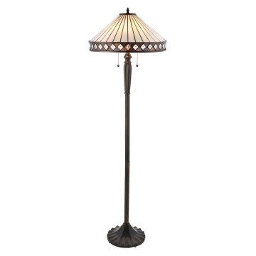Endon 70936 - Lampada da terra Tiffany FARGO 2xE27/60W/230V, diametro 50 cm