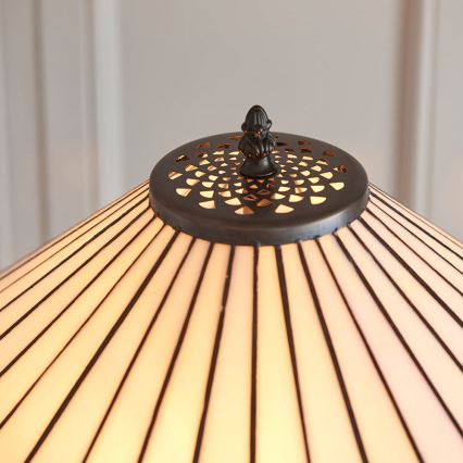 Endon 70936 - Lampadaire Tiffany FARGO 2xE27/60W/230V Ø 50 cm
