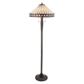 Endon 70936 - Stehleuchte Tiffany FARGO 2xE27/60W/230V Ø 50 cm