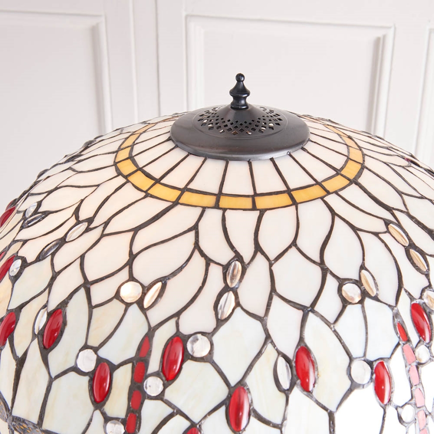 Endon 70940 - Lampadaire Tiffany DRAGONFLY 2xE27/60W/230V Ø 50 cm