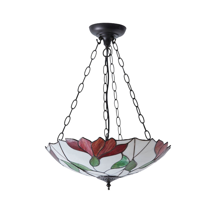 Endon 70946 - Lustre sur chaîne Tiffany BOTANICA 3xE27/60W/230V diam. 45 cm